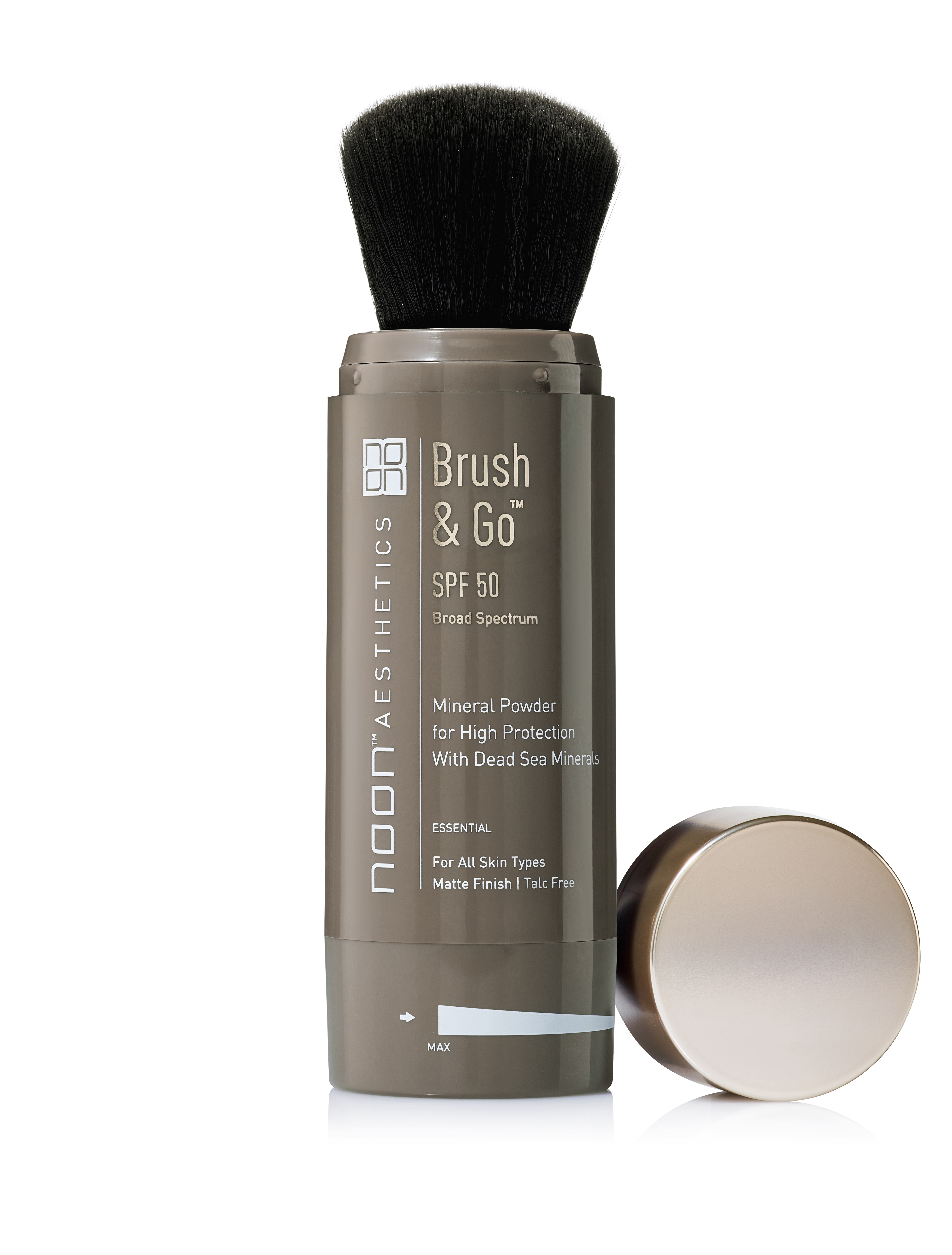 Brush & Go™ - Apsauga nuo saulės su Negyvosios jūros mineralais sukurta taip, kad atitiktų visų odos tipų poreikius