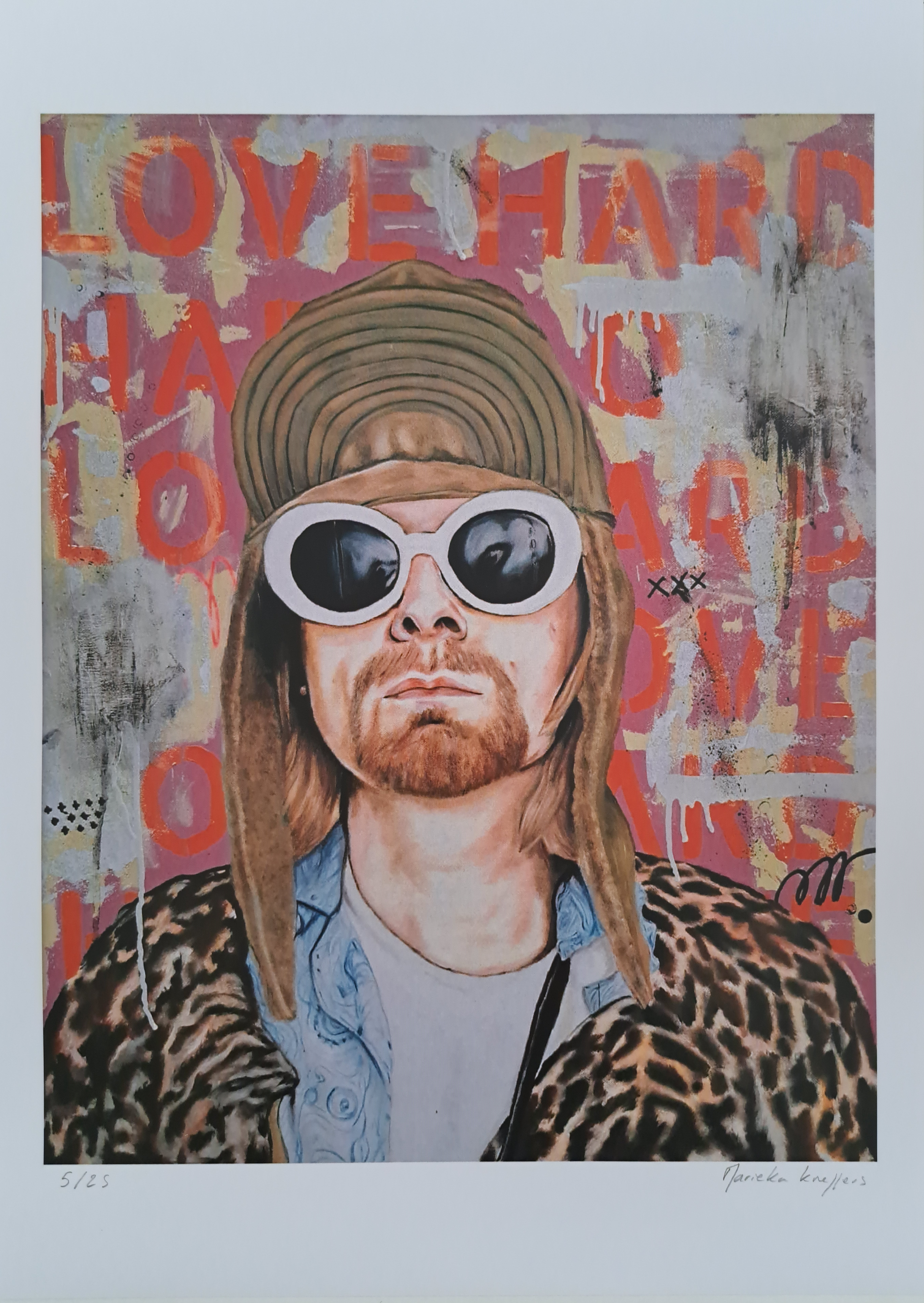 Tirage d'Art " Love Hard: Kurt Cobain"