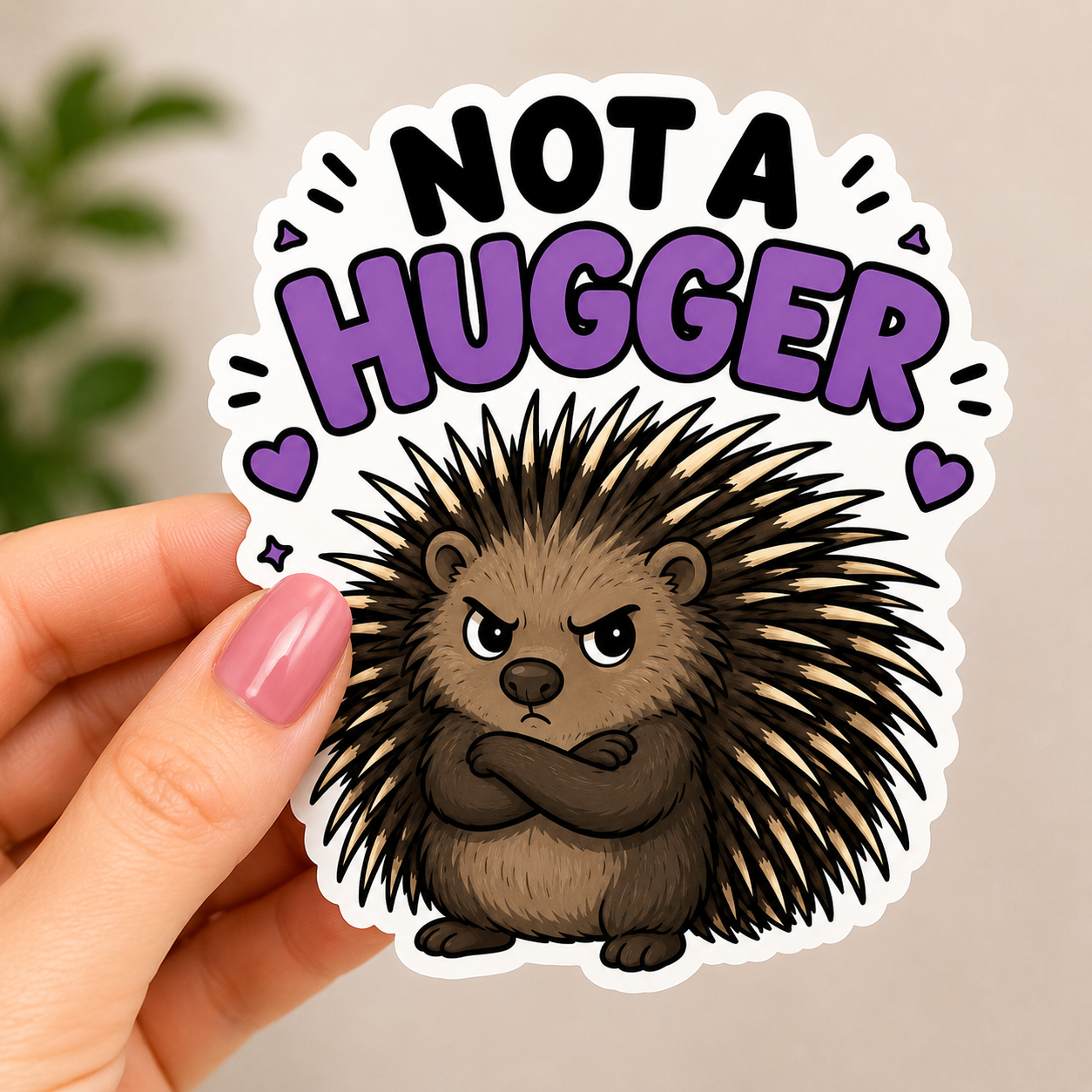 Not a Hugger Sticker