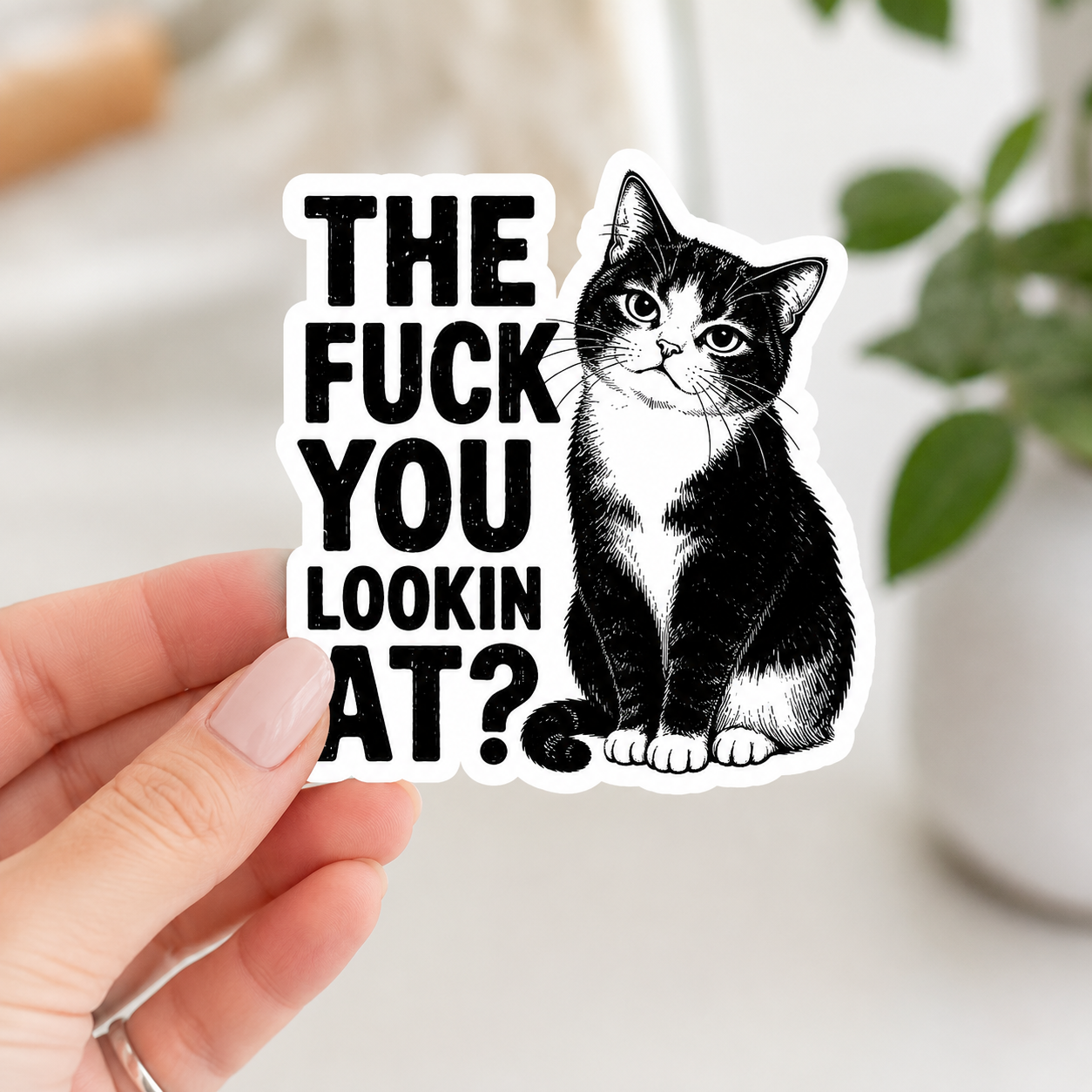 Sassy Cat Attitude Sticker