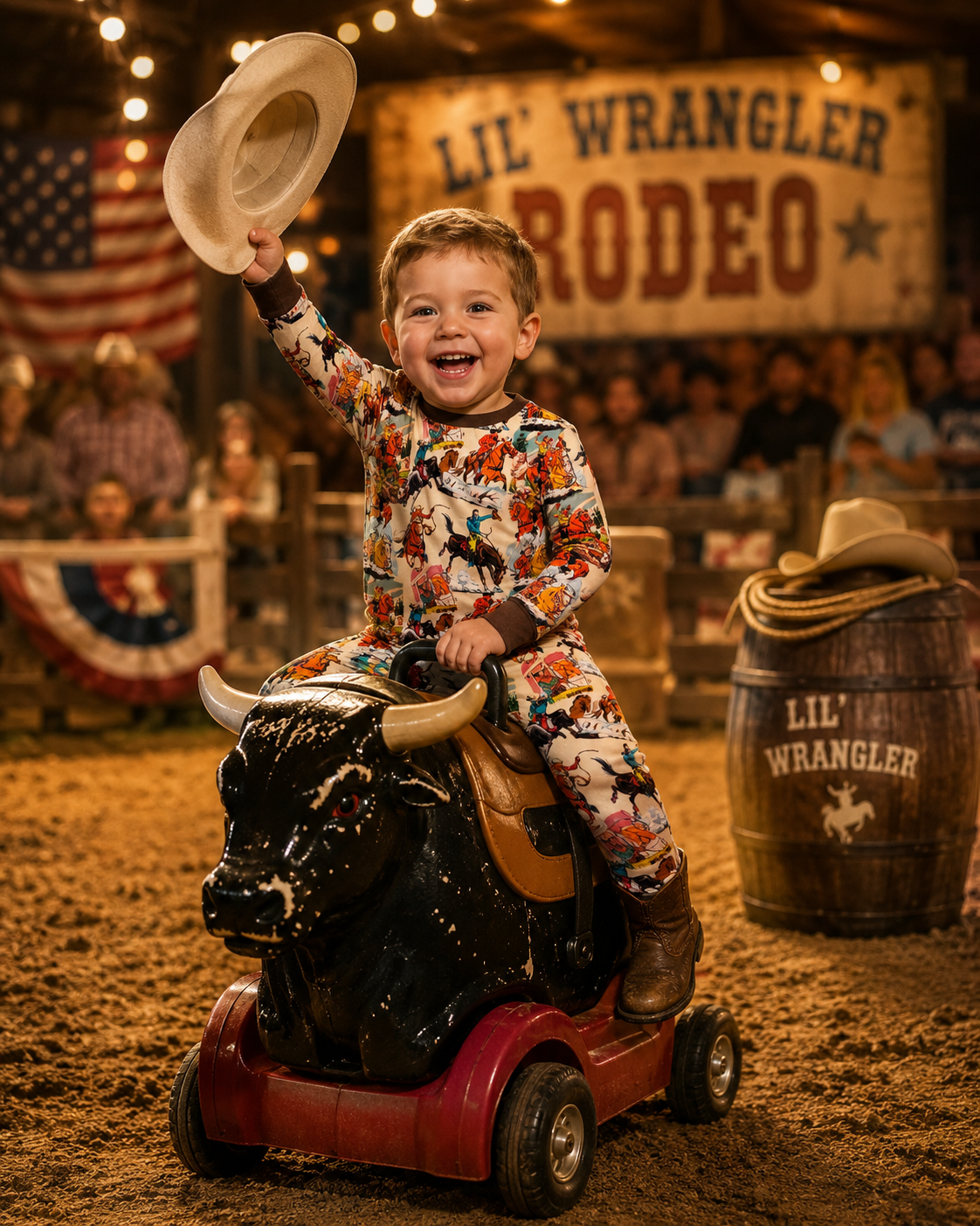 Lil' Buckaroo Premium Bamboo  Western Rodeo Pajama Set