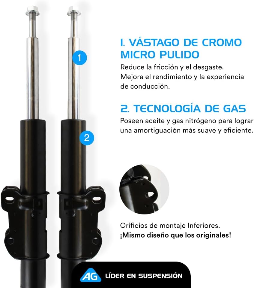 AG - Amortiguadores Compatible Para Toyota Avanza 2012-2020
