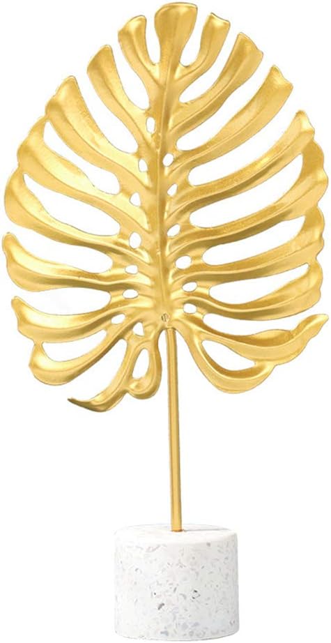 discountstore145 Decoraciones para Sala De Estar, Adorno De Hoja De Monstera De Hierro, Accesorio para Fotos, Decoración De Gabinete De TV para Escritorio S