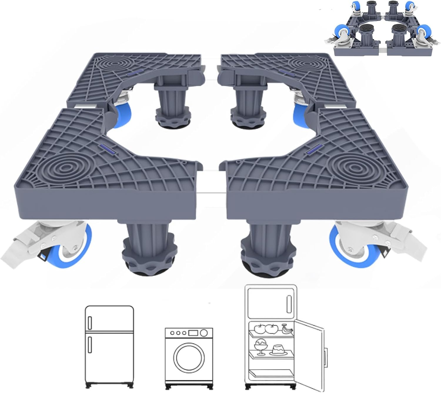 Base Lavadora Ruedas con 4 Pies Robustos 4