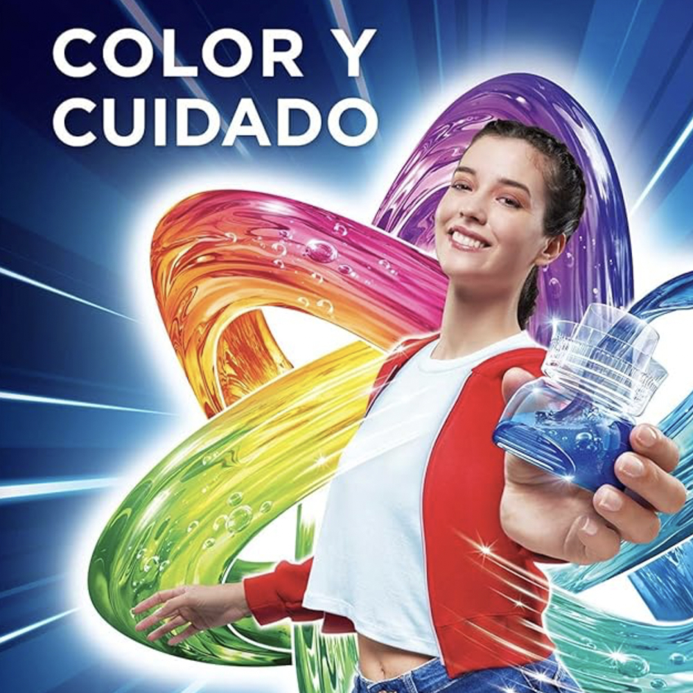 Ariel Detergente Líquido Color, remueve manchas y cuida el color, 80 lavadas 