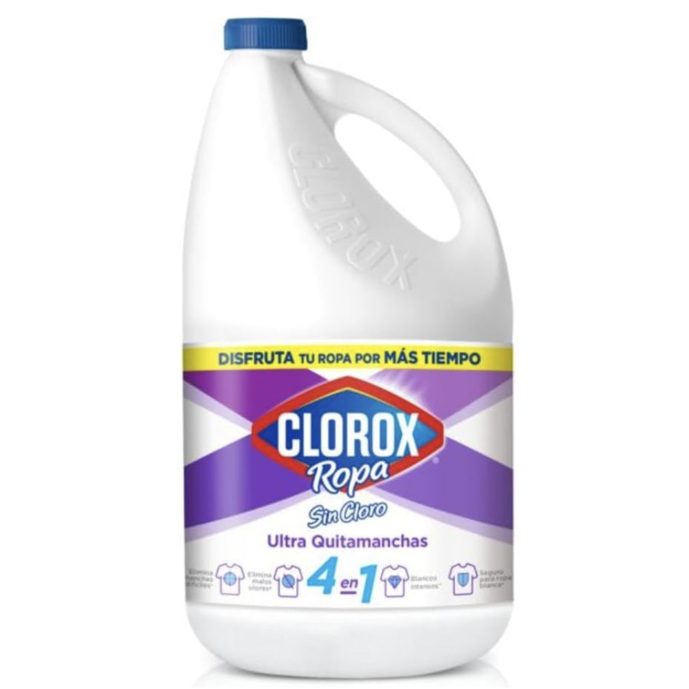 Clorox Desmanchador Blancos Brillantes Para Ropa Blanca 3.8 Lt