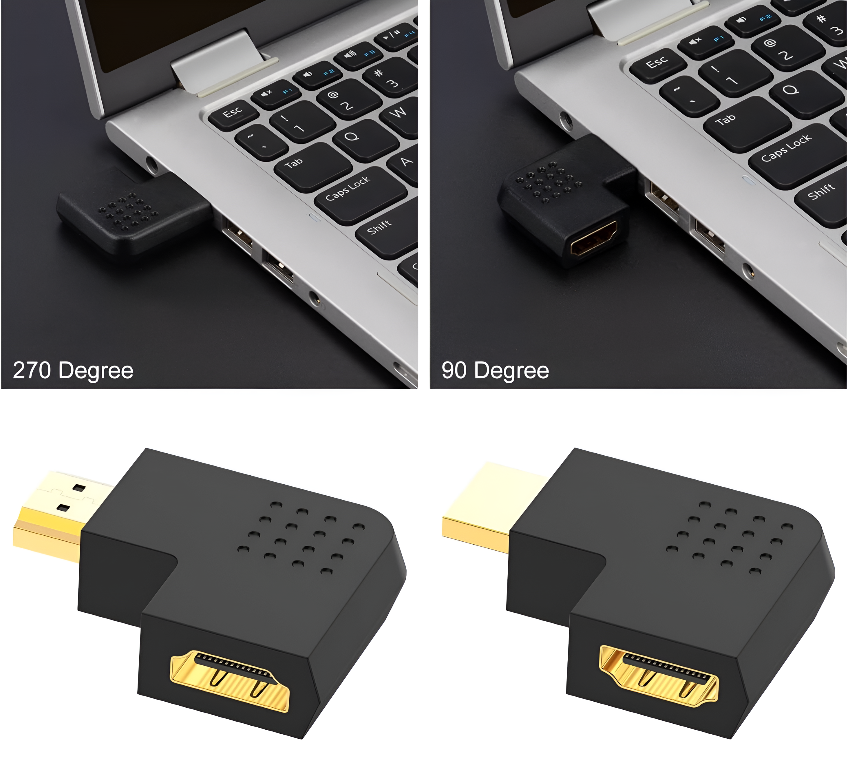 HDMI Adapter, Left & Right Angle