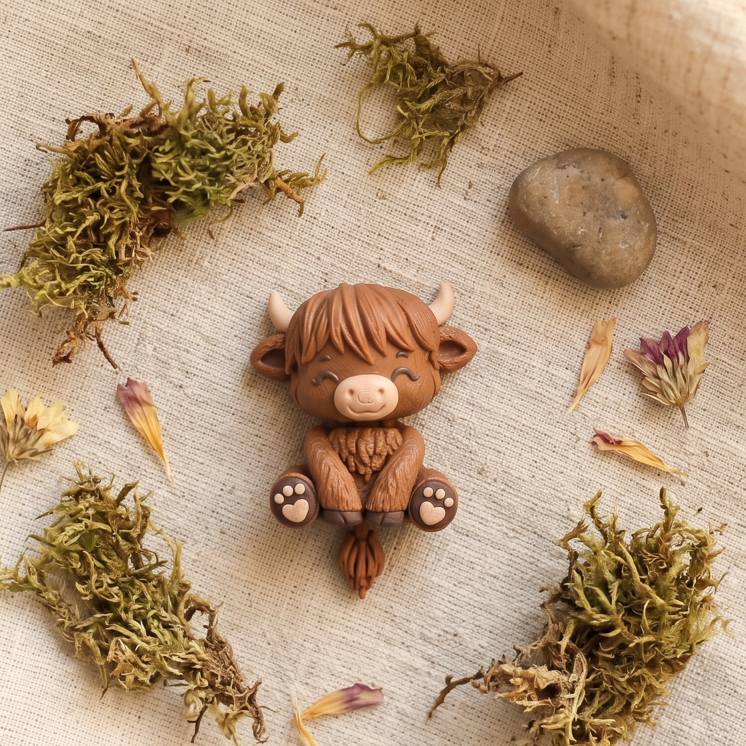 Highland Cow Keychain