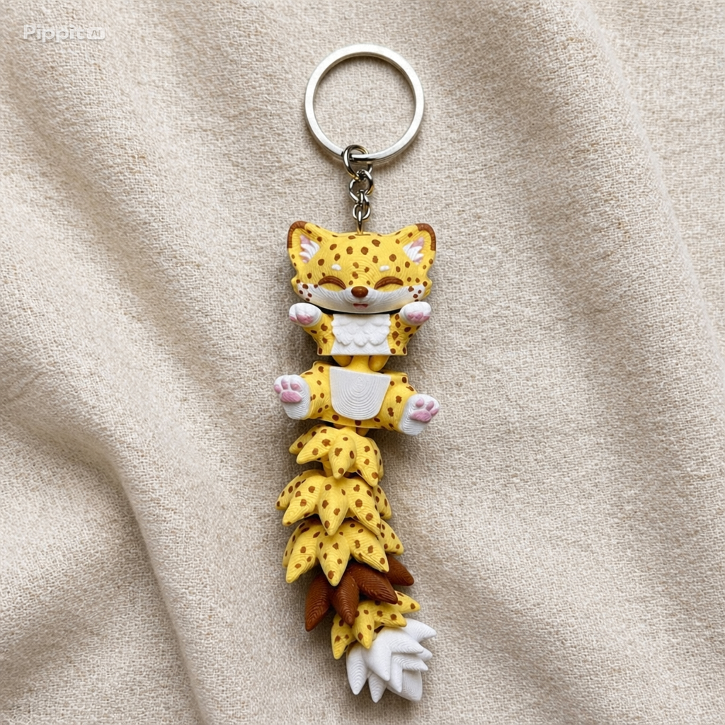 Cute Cheetah Keychain