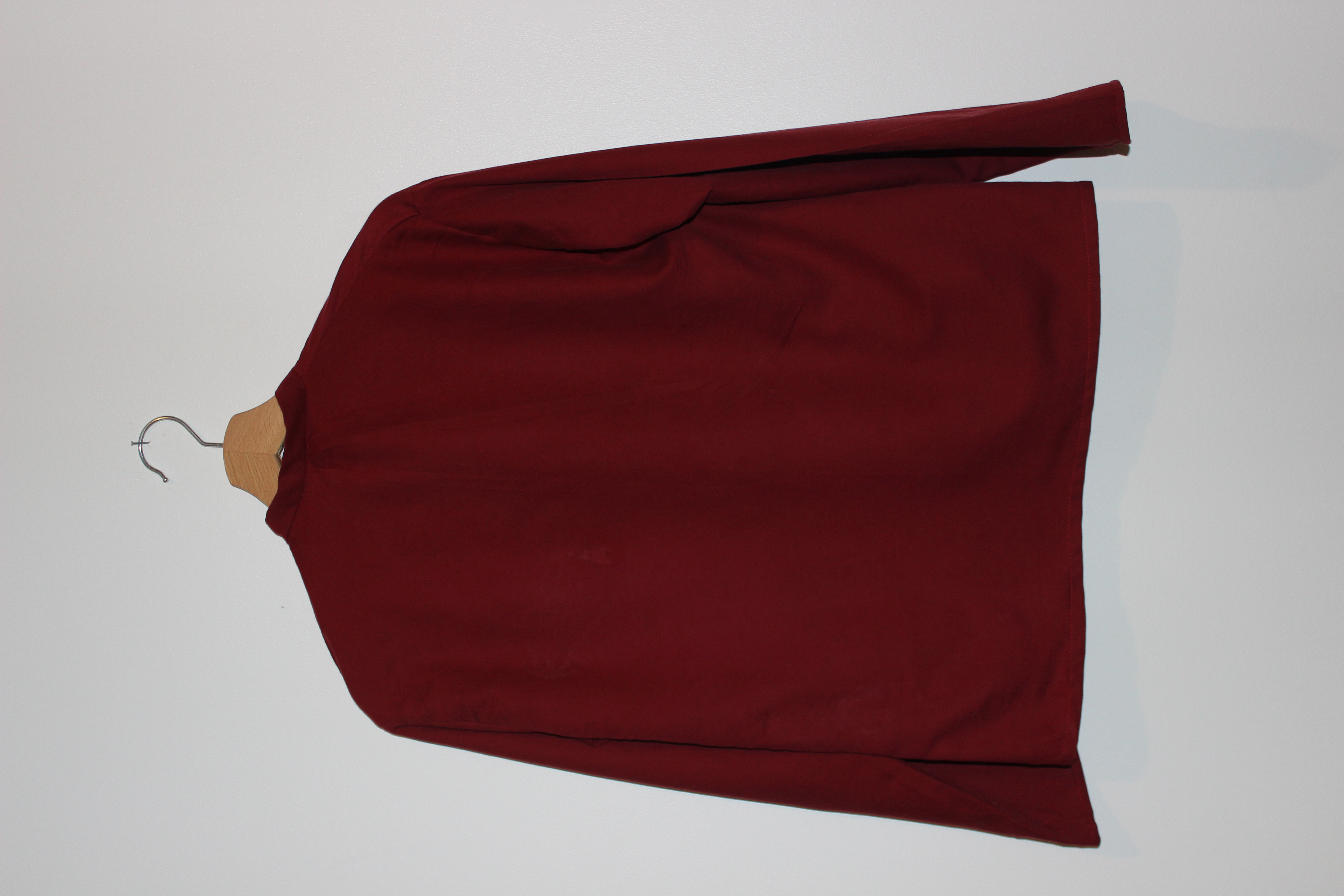 Chemise col mao bordeaux