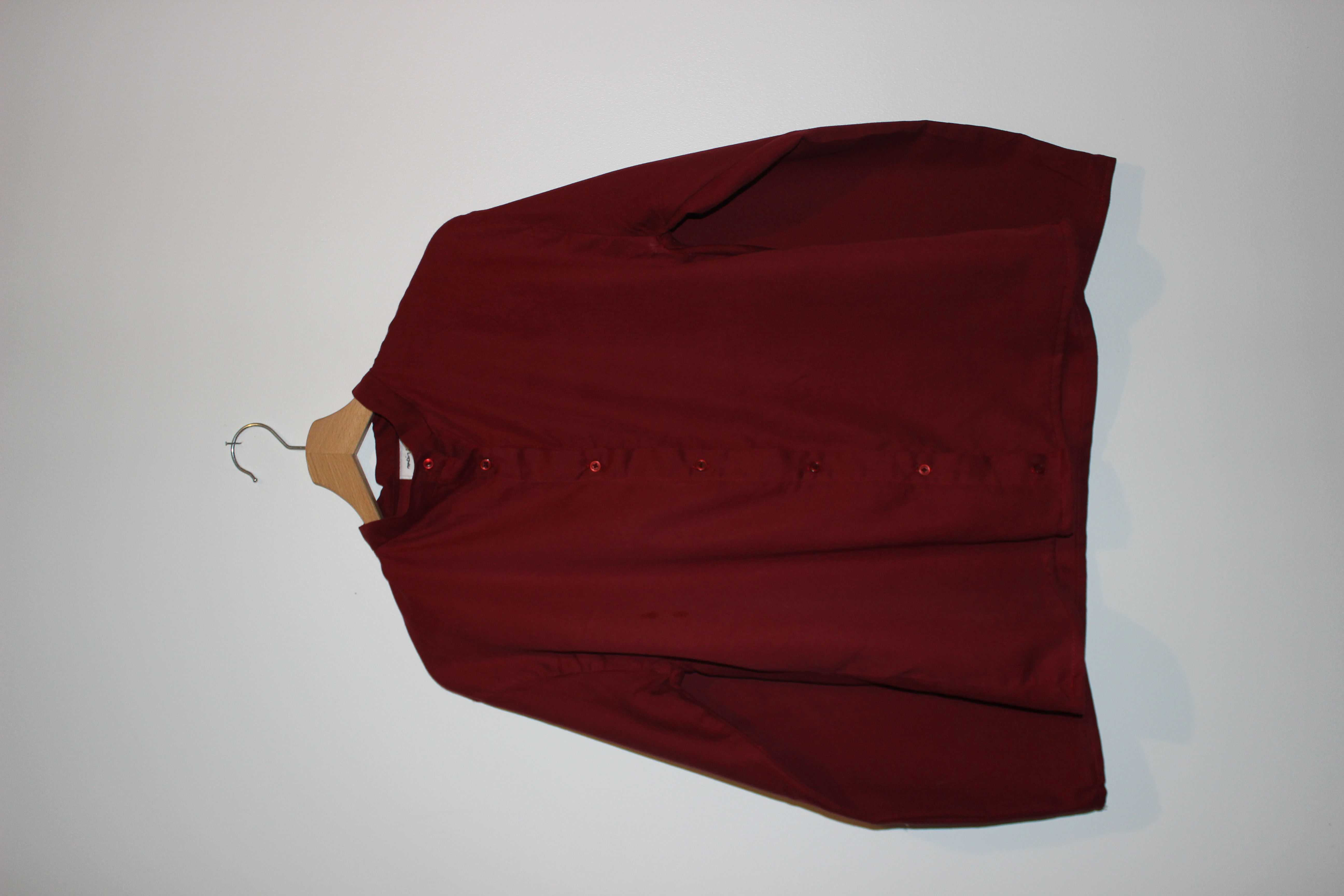 Chemise col mao bordeaux