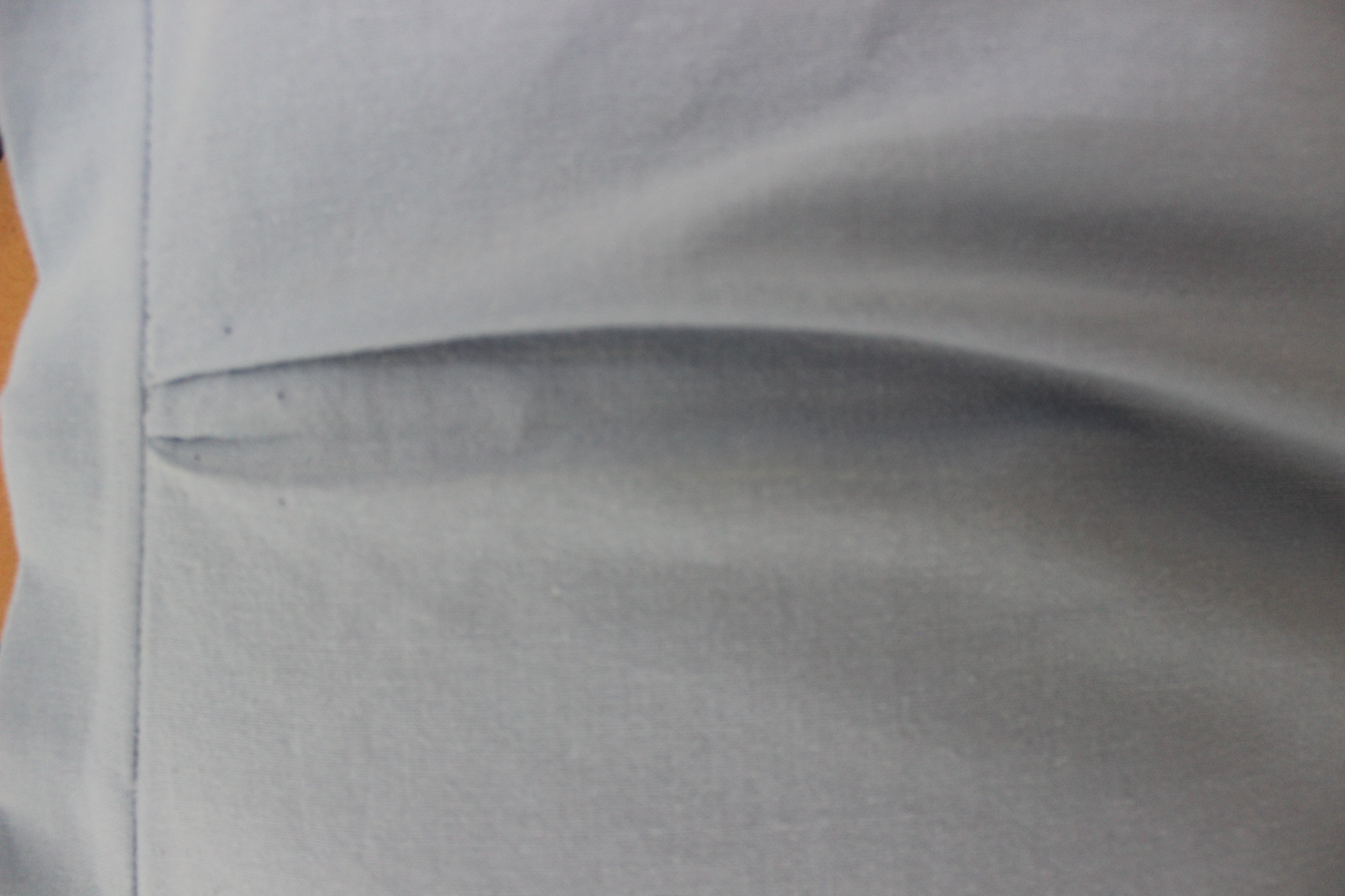 Chemise bleue col mao