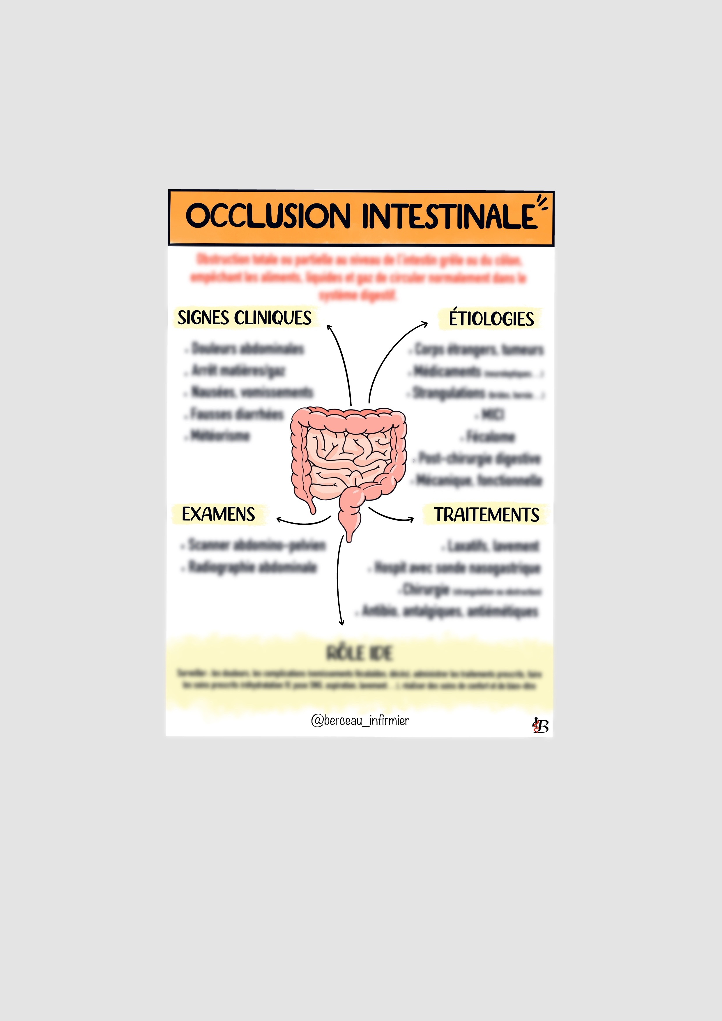 Fiche pathologie OCCLUSION INTESTINALE
