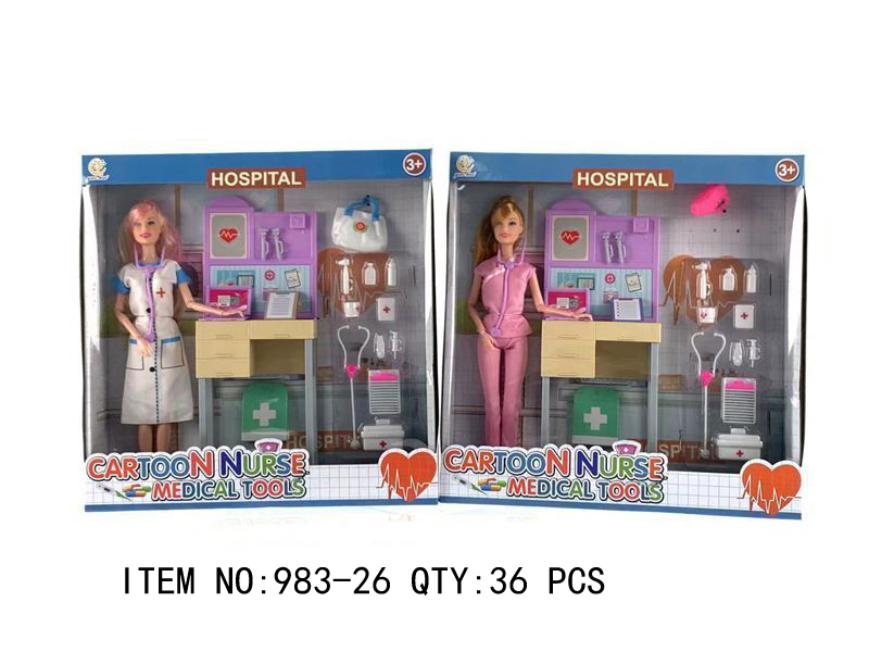 Cartoon Nurse Medical Tools