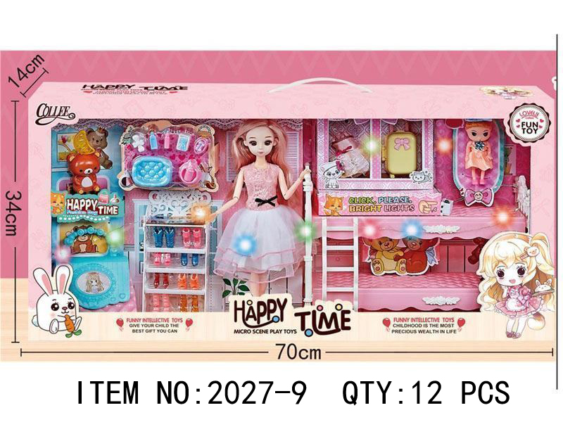 Happy Time Dollhouse Play Set