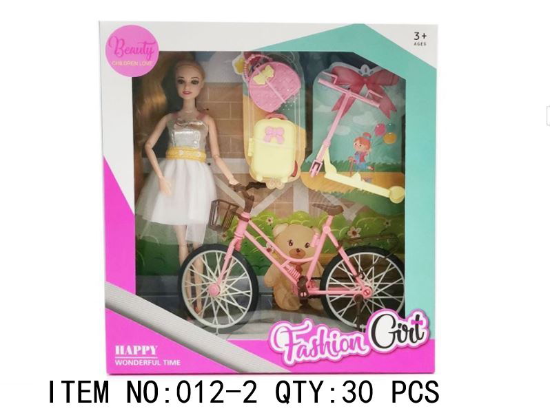 Fashion Doll with Bicycle Set