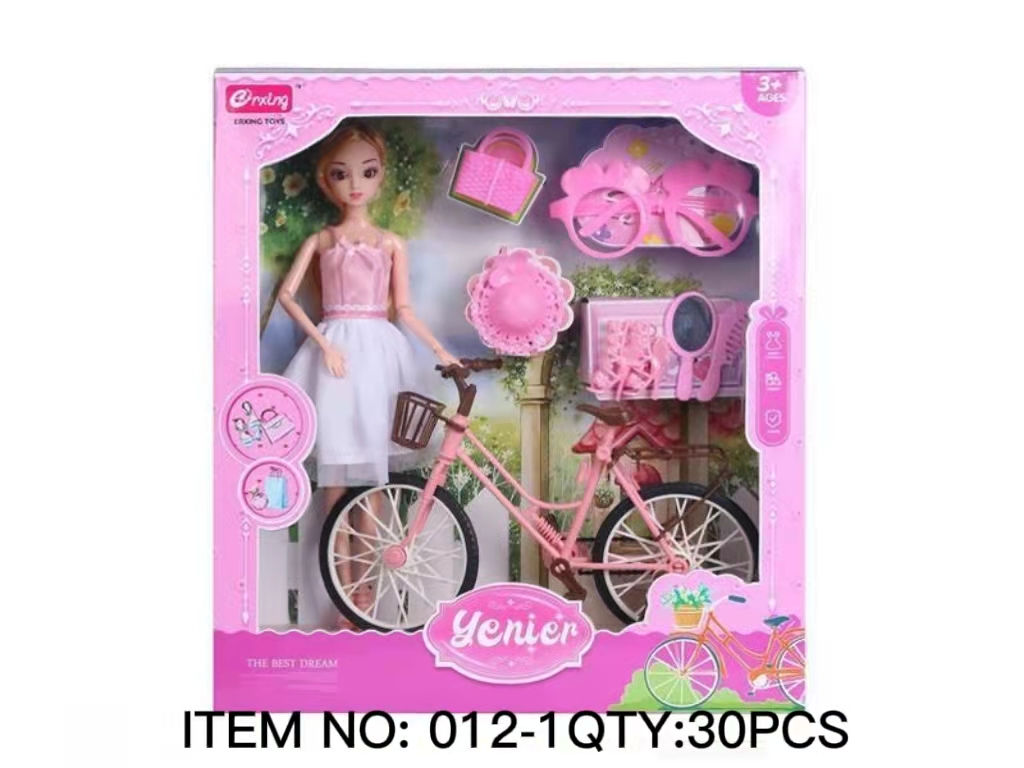 Fashion Doll and Bicycle Playset