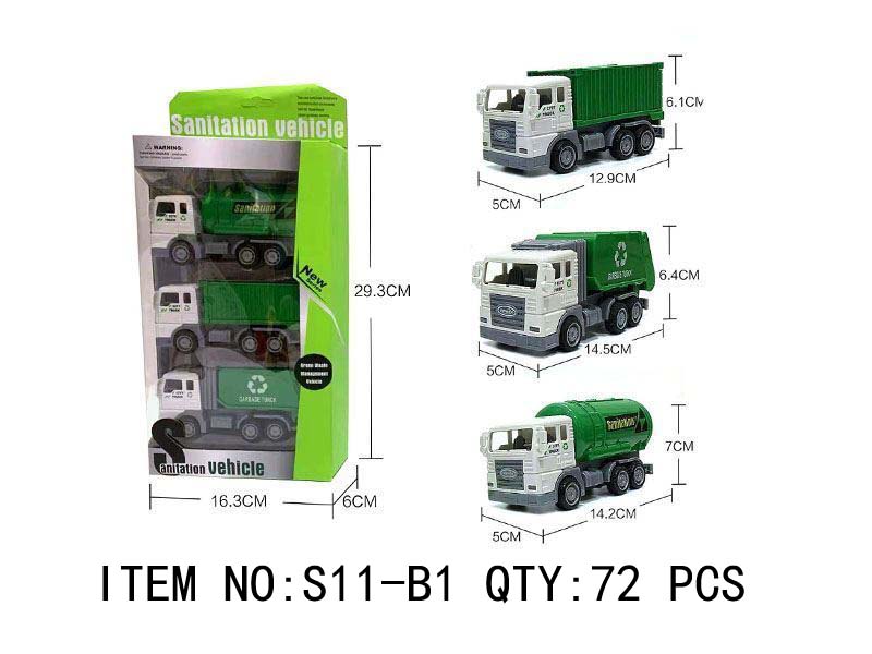 Sanitation Vehicle Toy Set