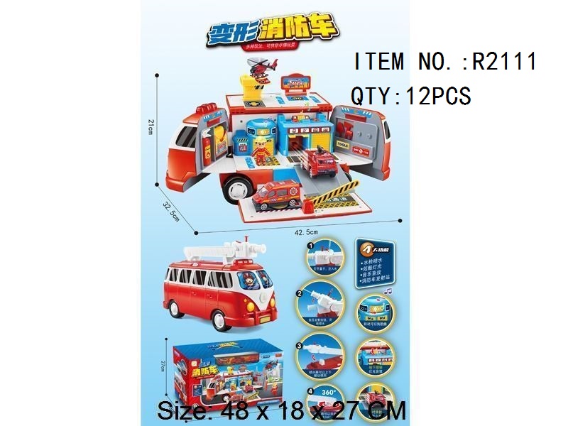 Transforming Fire Truck Playset
