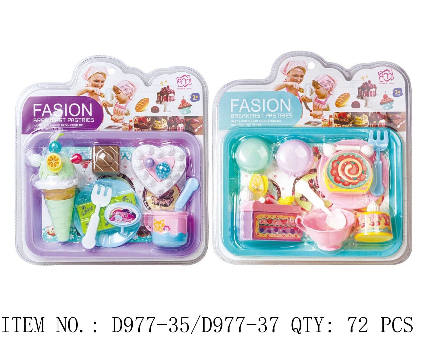 Kids Breakfast Pastries Playset