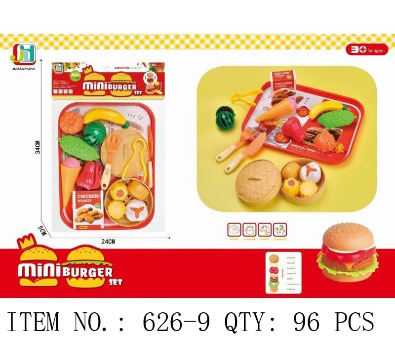 Mini Burger Play Food Set
