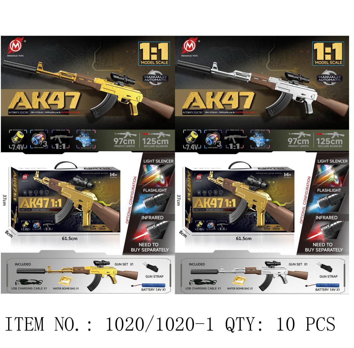 AK47 Toy Gun 1:1 Model Scale