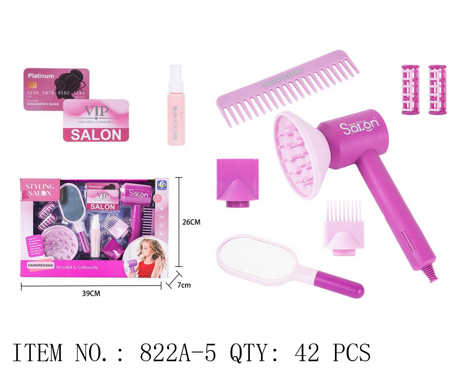 Kids Salon Hair Styling Set