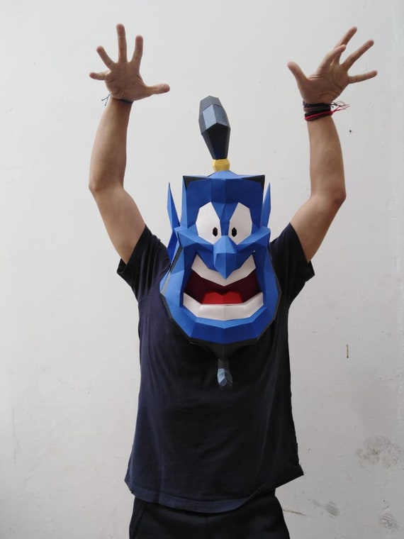 Mascara de Genio de Aladín papercraft 