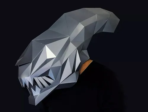 Máscara Alien Xenomorfo Papercraft