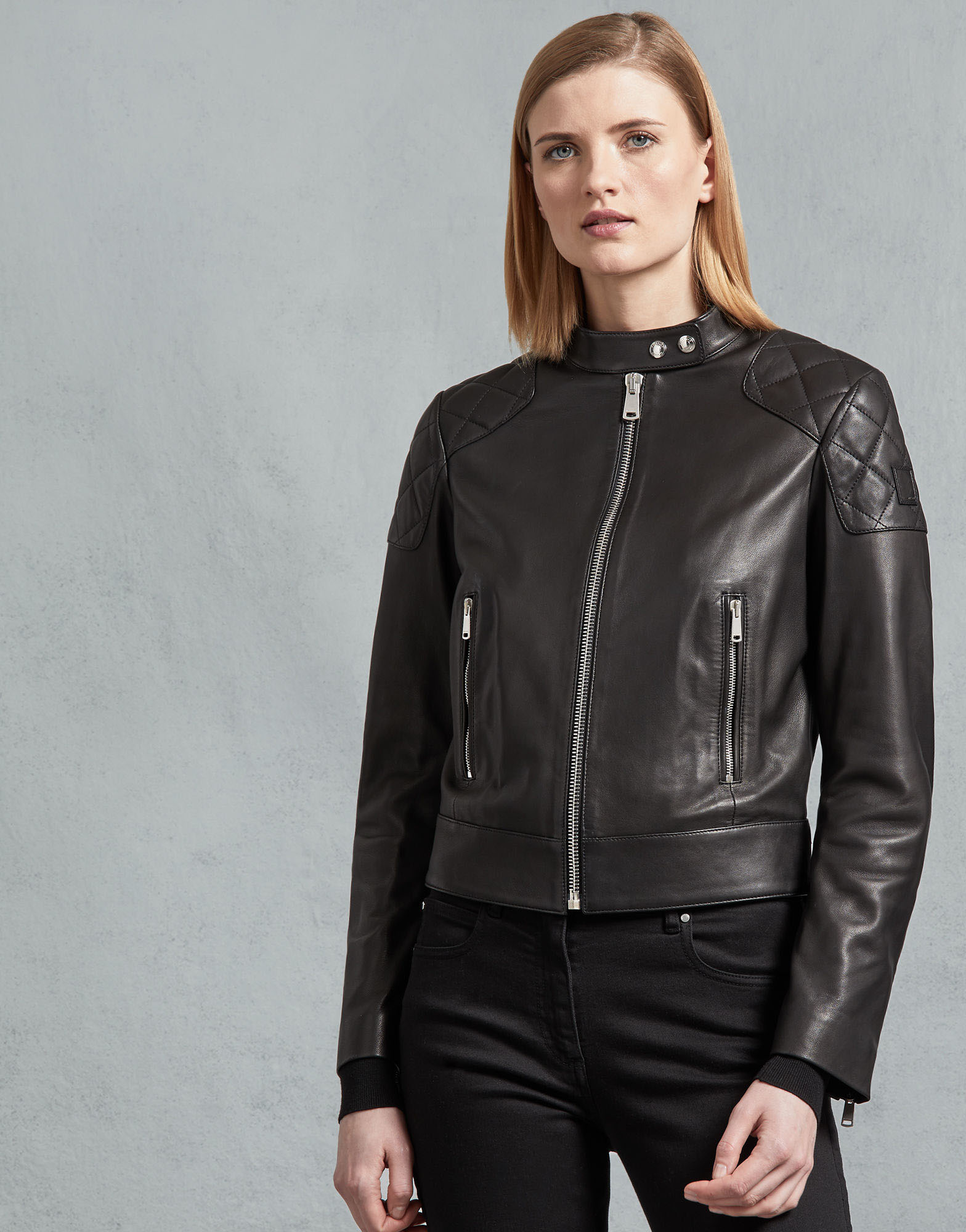 Radiant Rebel Women's Trendy Biker Leather Jacket