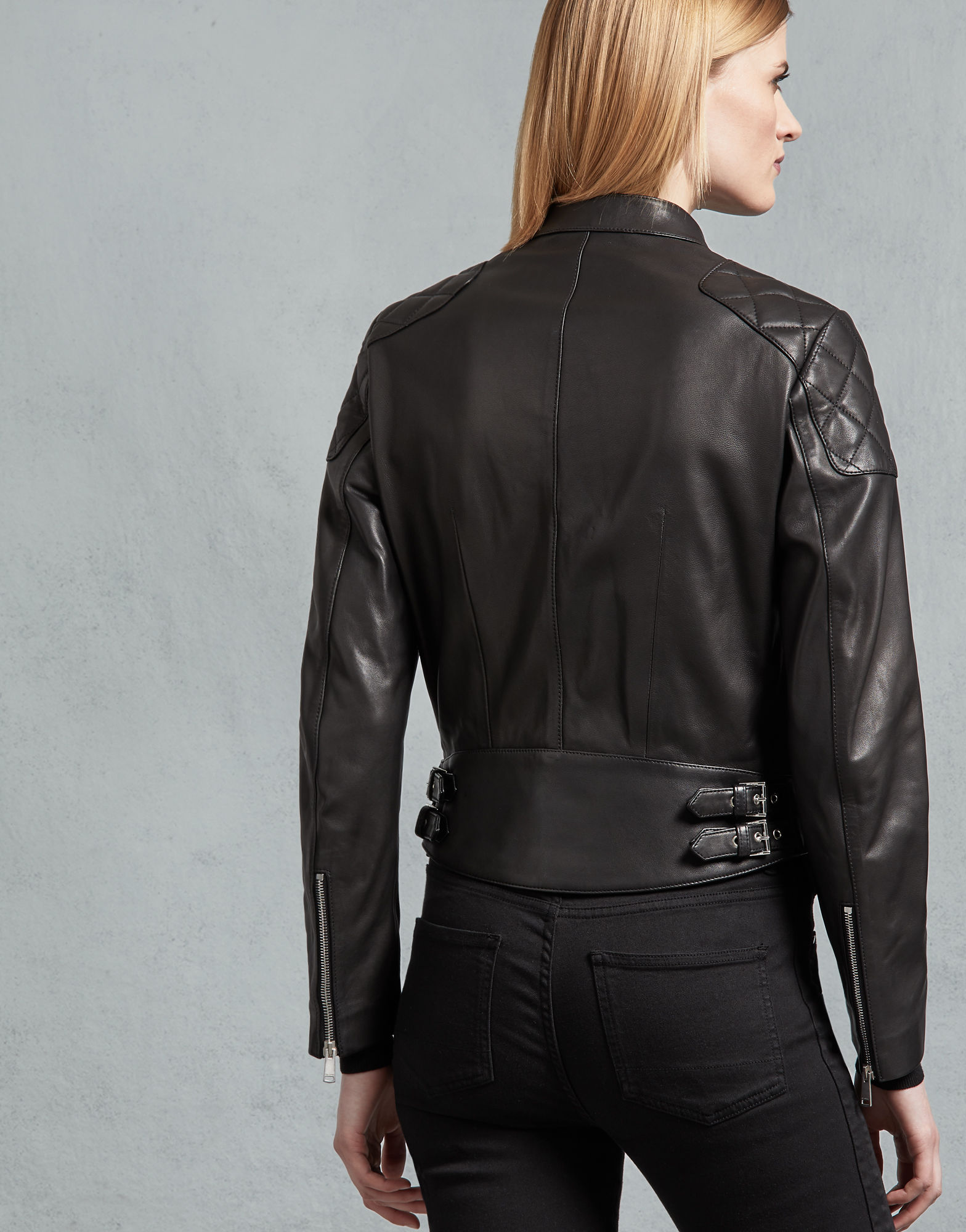 Radiant Rebel Women's Trendy Biker Leather Jacket