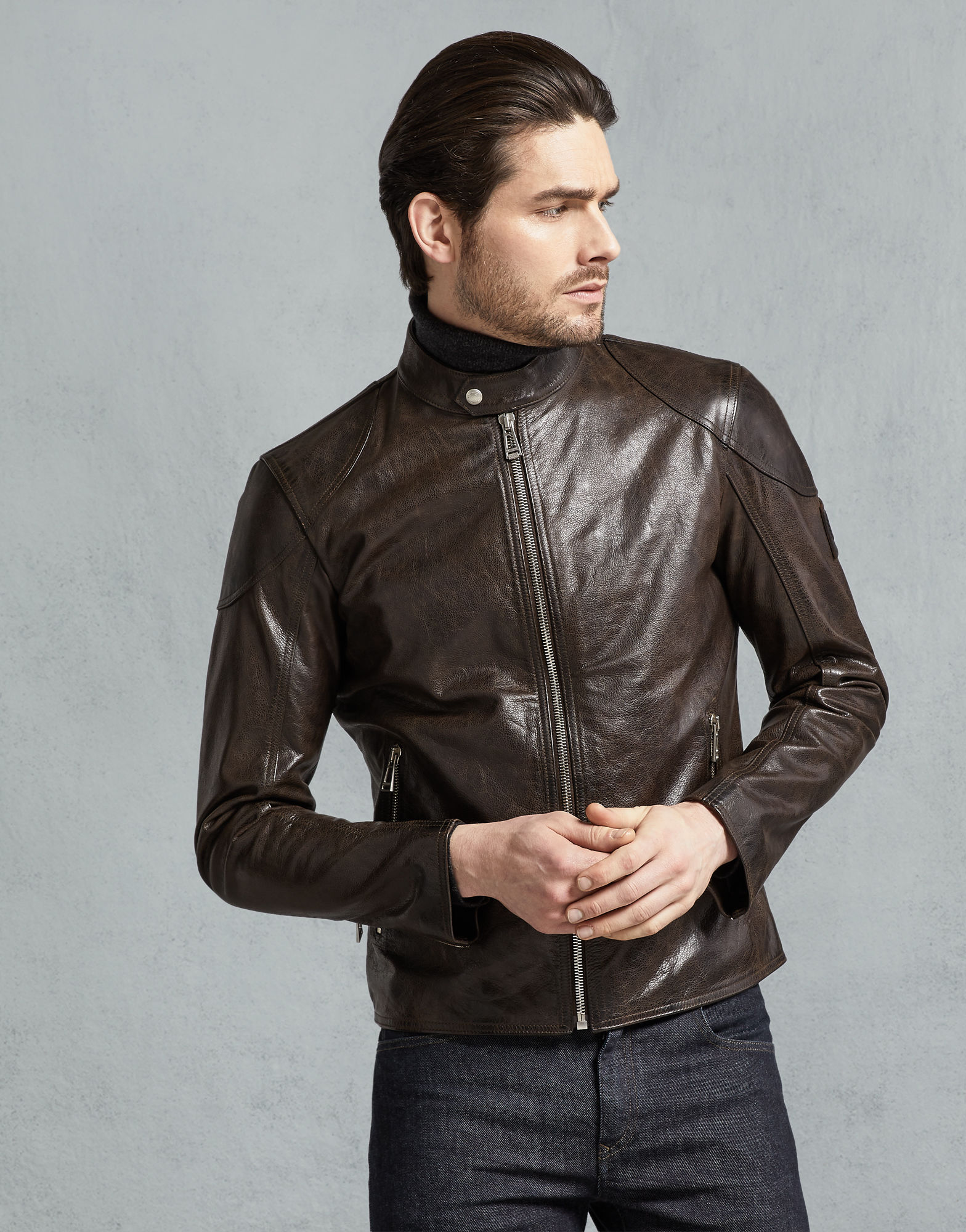 Timeless Rider Brown Leather Biker Jacket