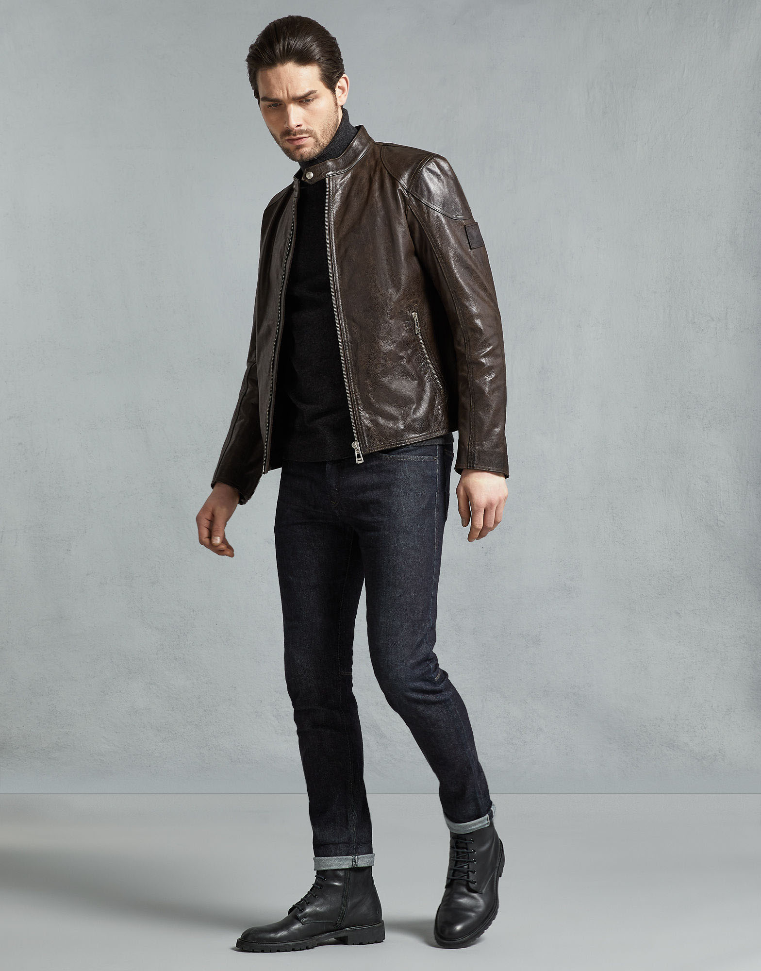 Timeless Rider Brown Leather Biker Jacket