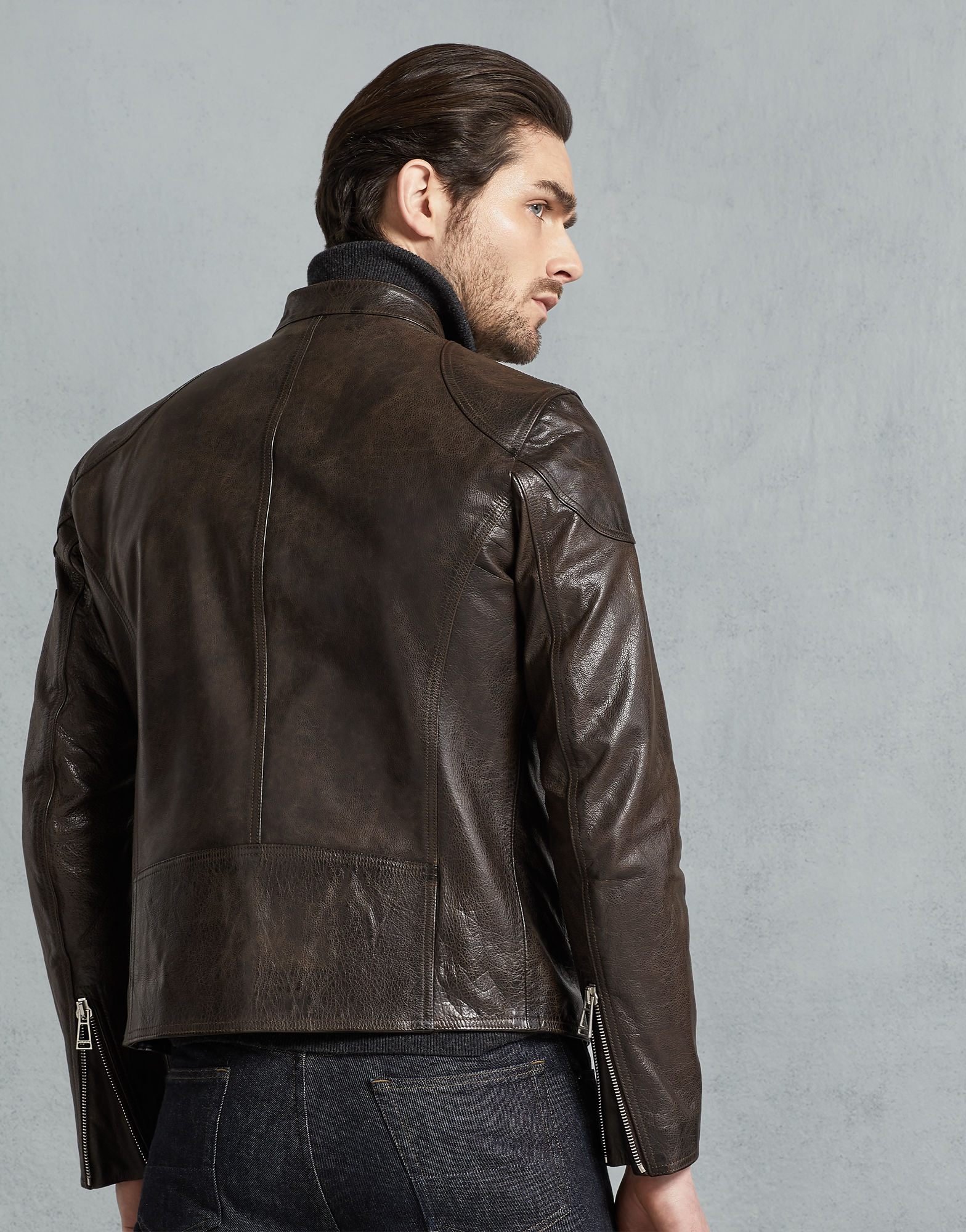 Timeless Rider Brown Leather Biker Jacket