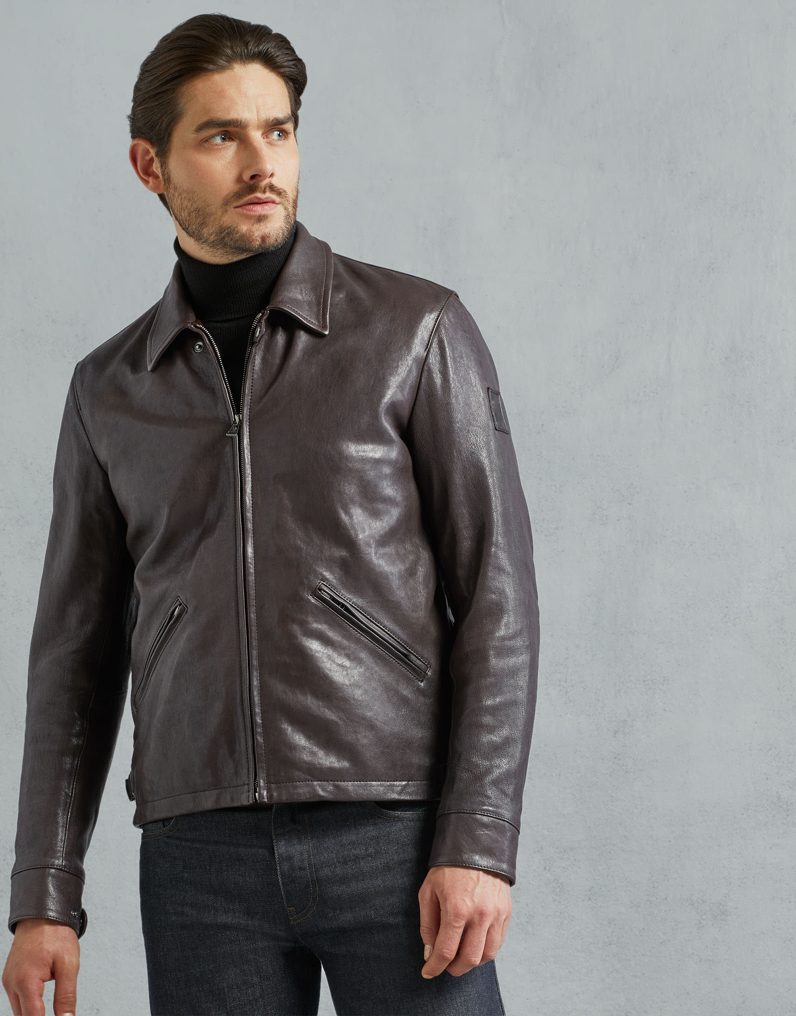 Men's Classic Brown Leather Jacket