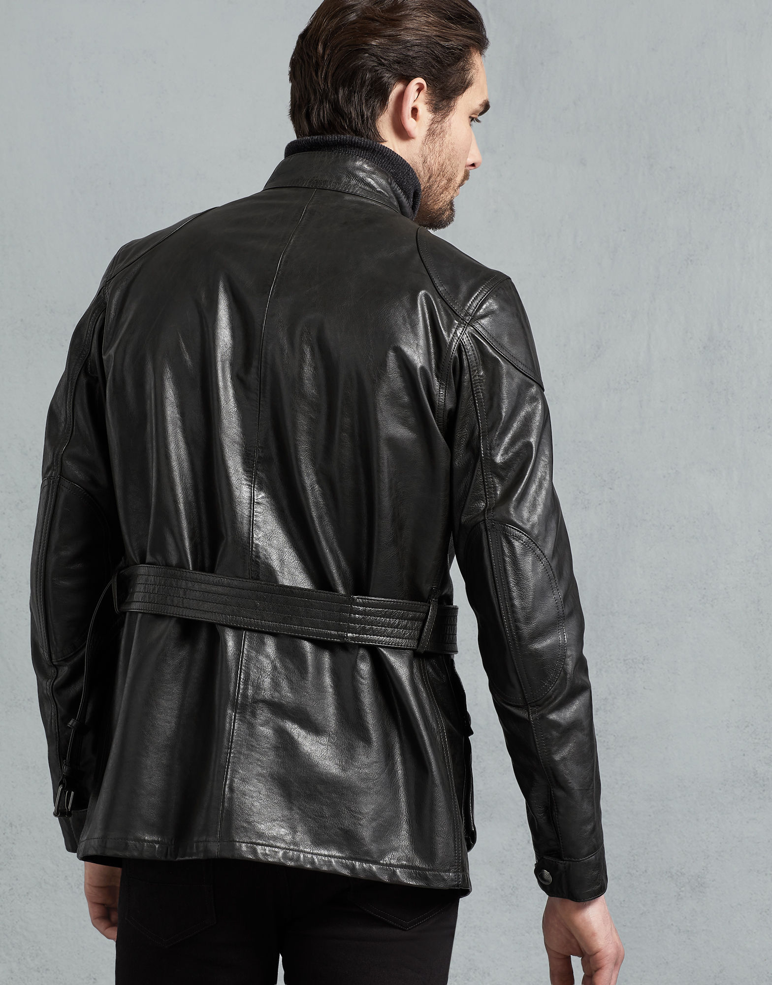 Black Forge Men's Leather Trial Master Motorcycle Jacket