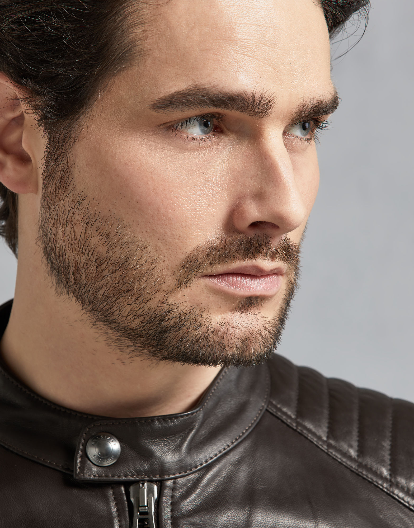 Night Roamer Men's Brown Leather Biker Jacket