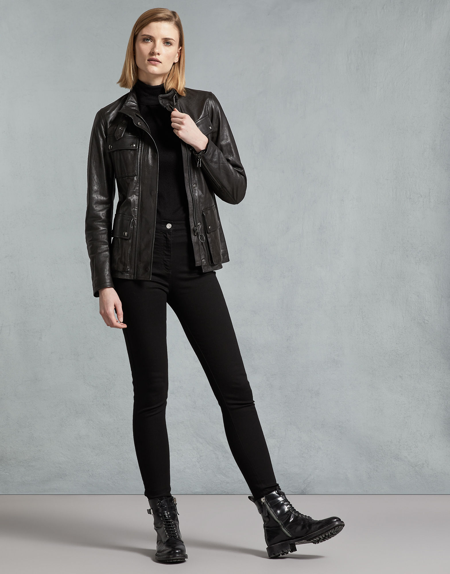 Black Forge: Women's Leather Trial Master Motorcycle Jacket