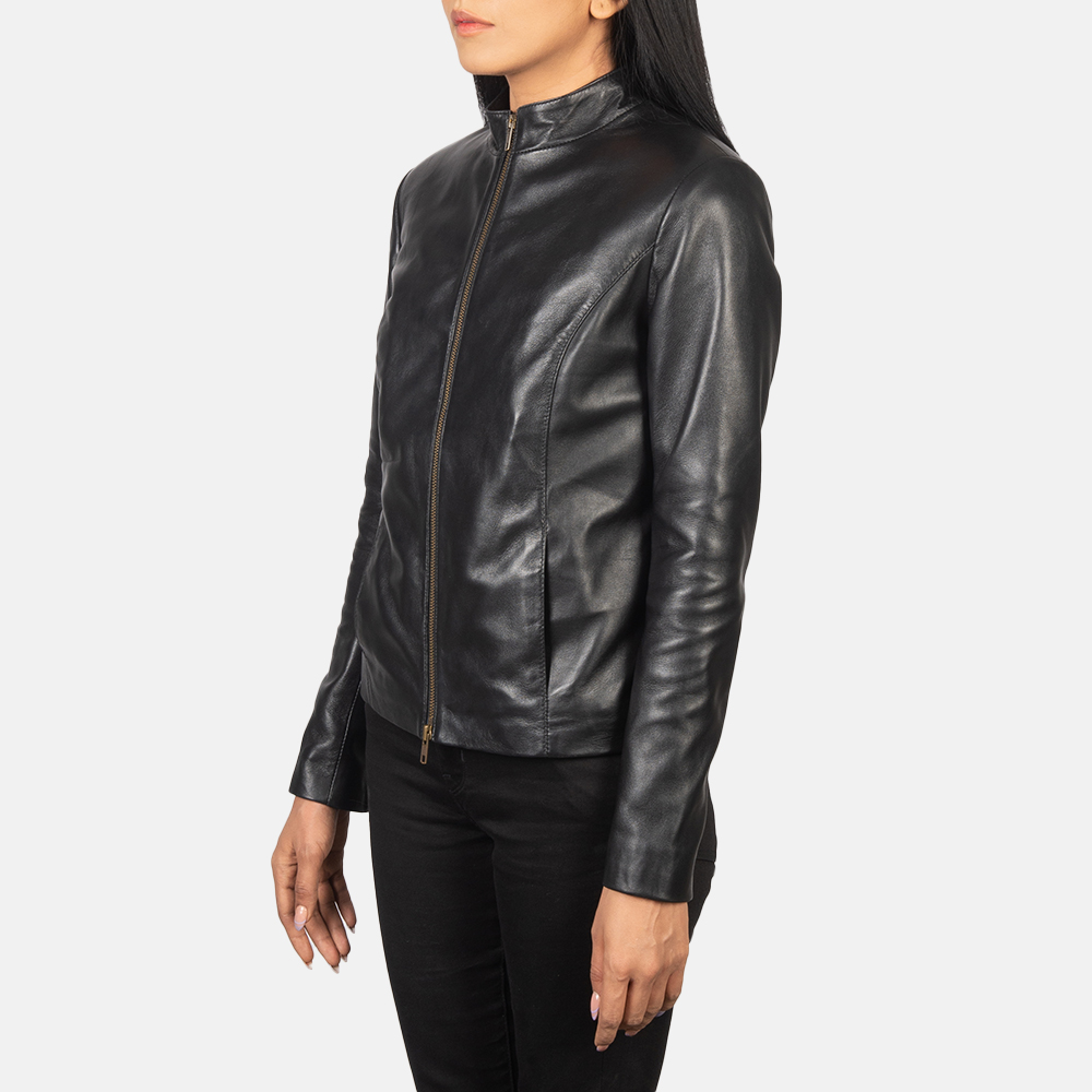 Obsidian Rebel Women's Black Leather Biker Jacket