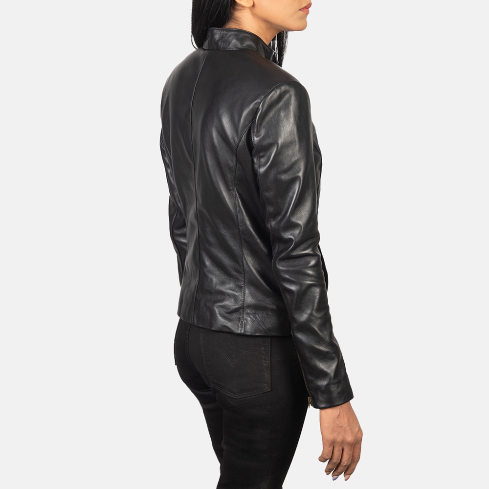 Obsidian Rebel Women's Black Leather Biker Jacket