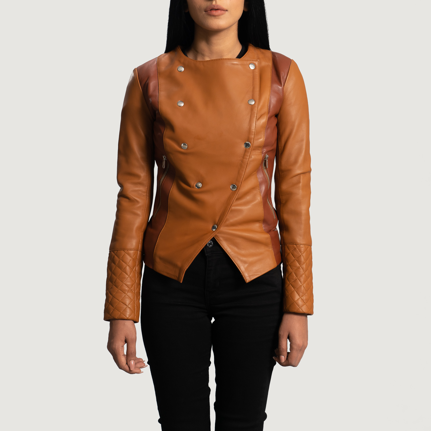 Golden Dawn Women's Tan Leather Jacket
