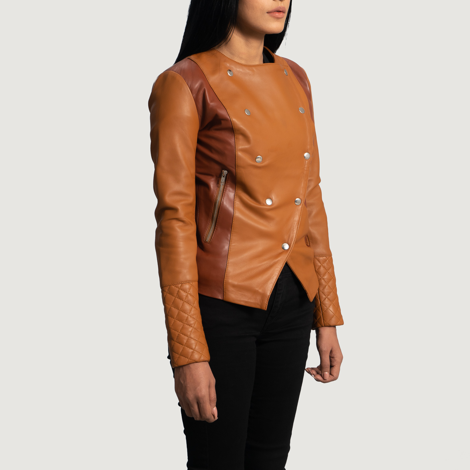 Golden Dawn Women's Tan Leather Jacket