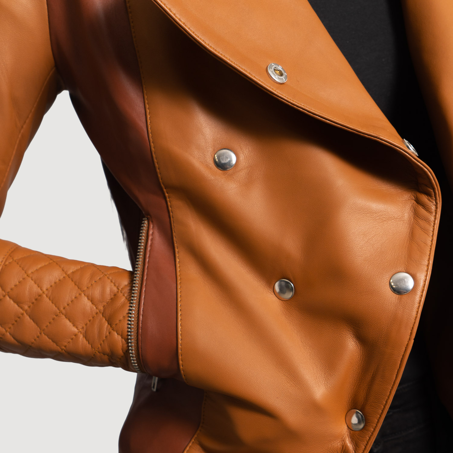 Golden Dawn Women's Tan Leather Jacket