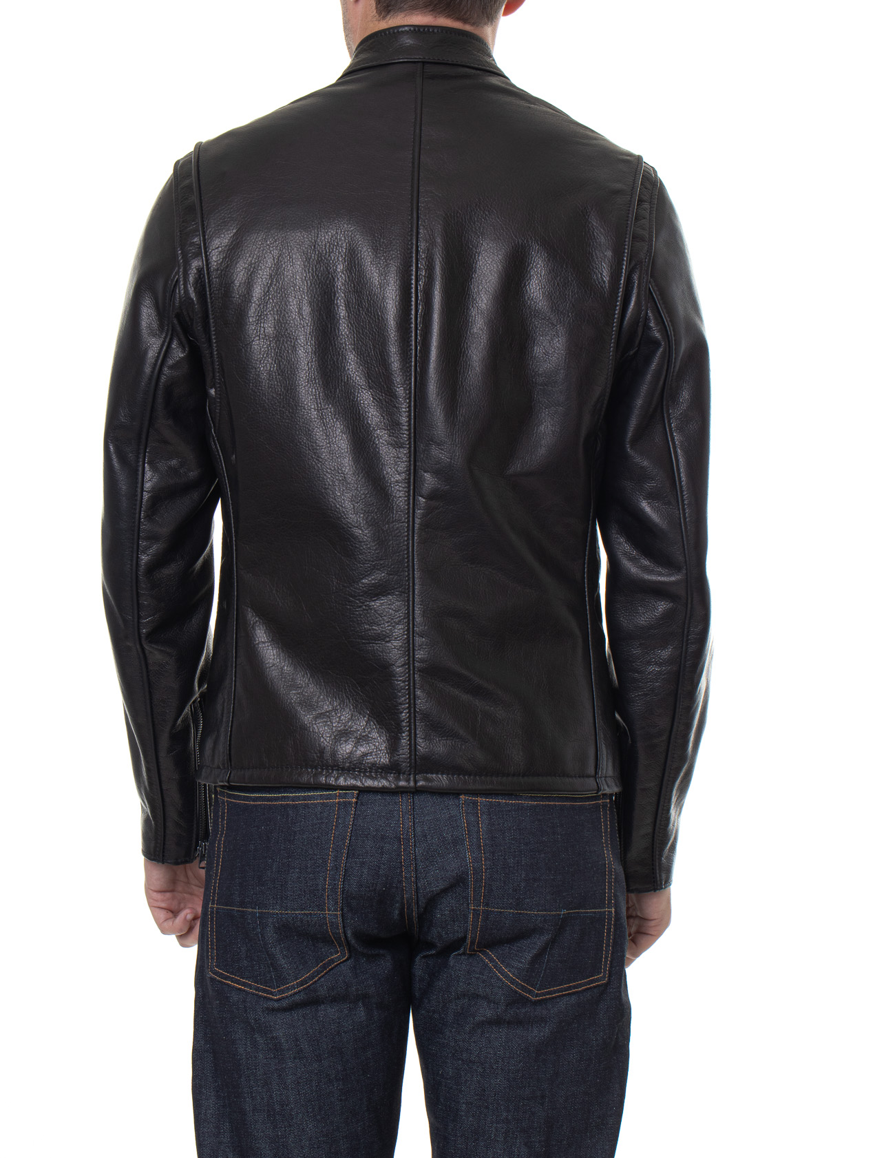 Night Rider Men's Black Leather Biker Jacket
