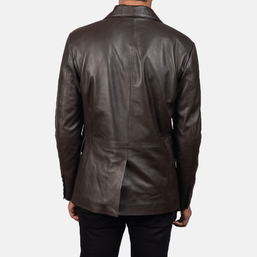Men’s Brown Leather Blazer | Refined, Bold & Timeless Style