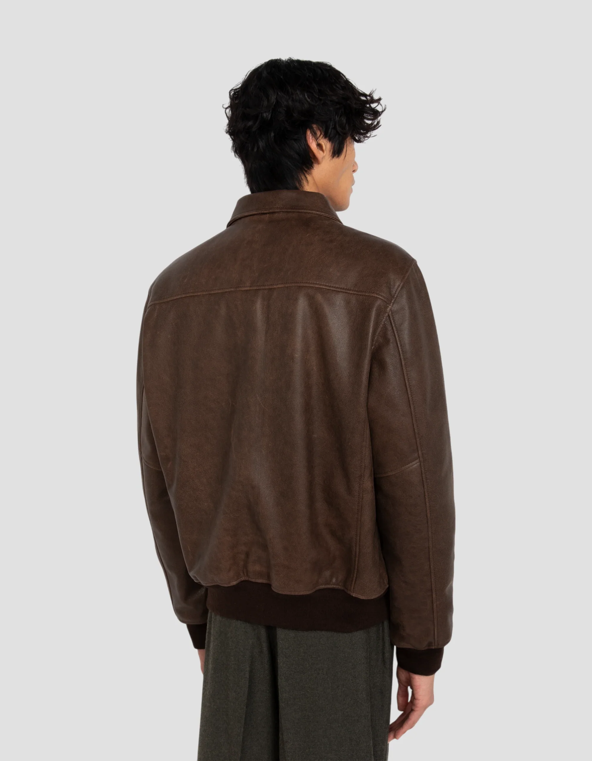Timeless Vintage Brown Goat Leather Casual Jacket