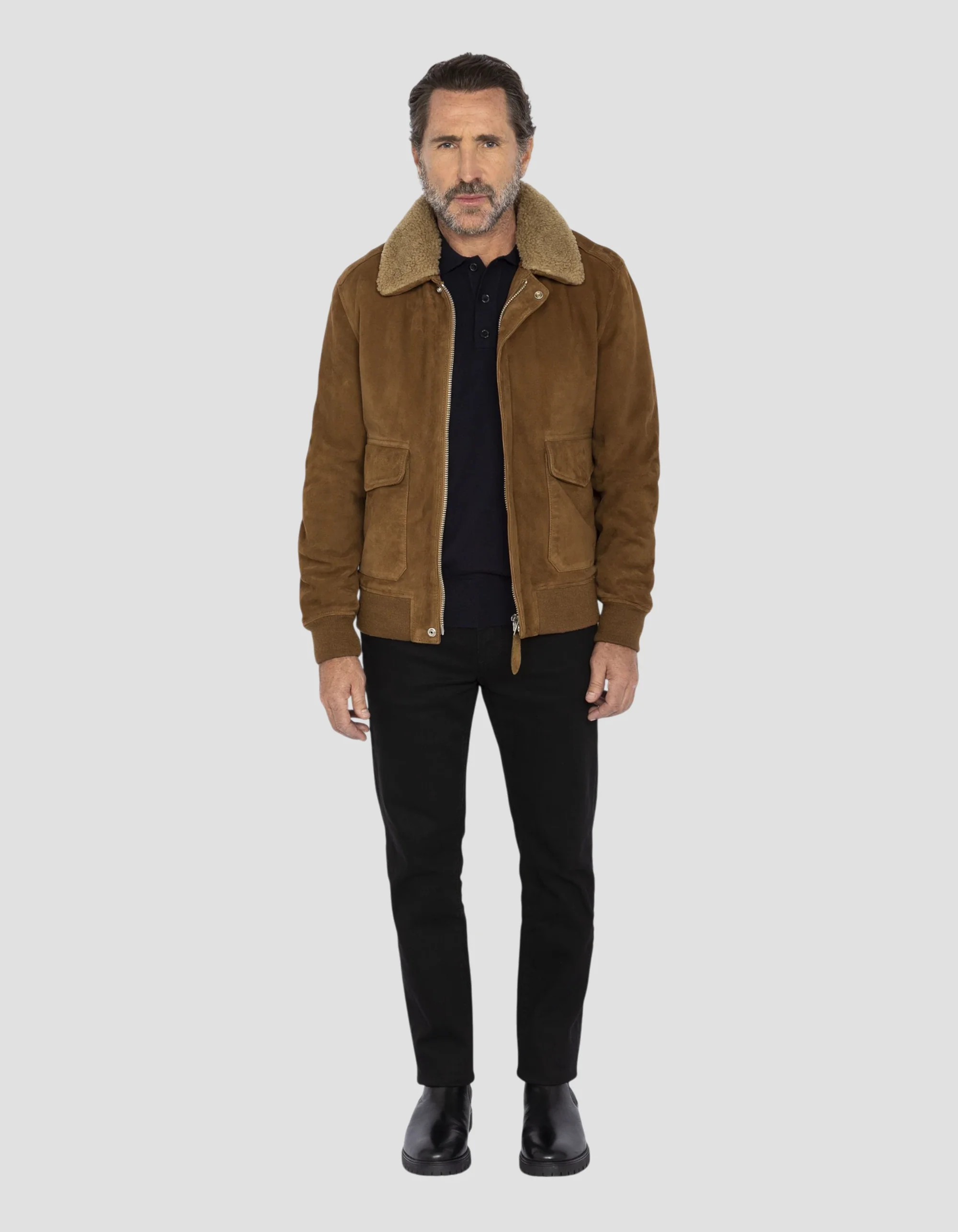 Rouille A-2 Goat Suede Pilot Jacket