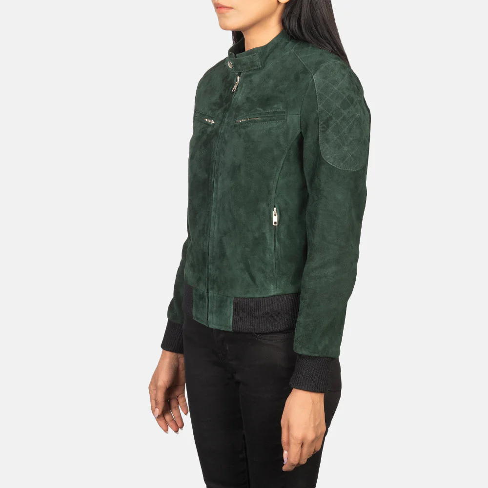 Zenna Suede Bomber Jacket