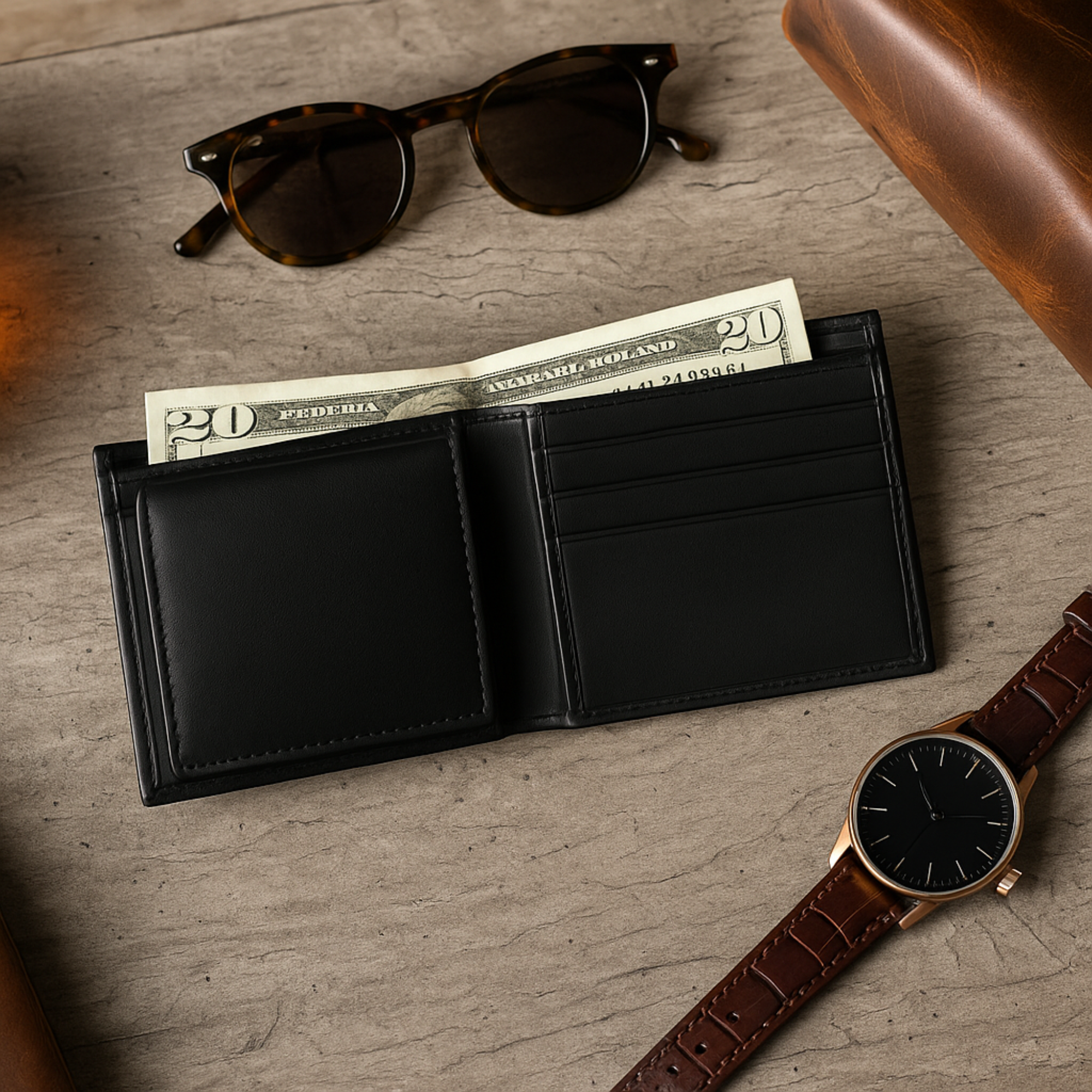 The Midnight Vault – Premium Leather Wallet