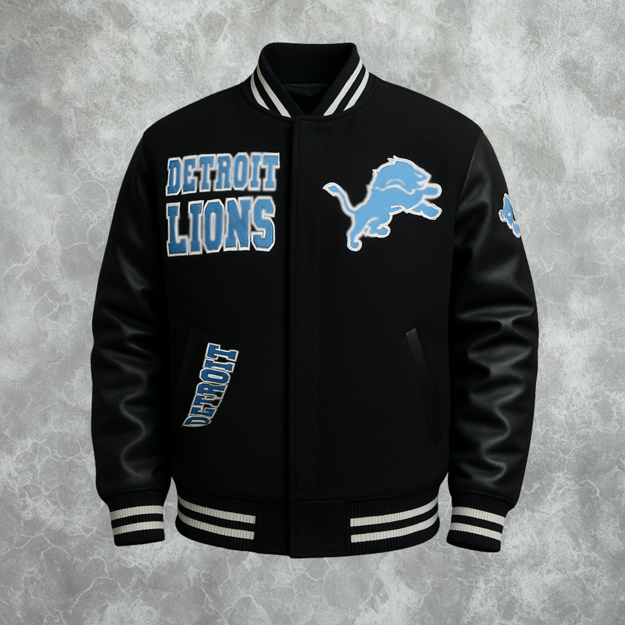Detroit Lions Letterman Varsity Jacket For Women